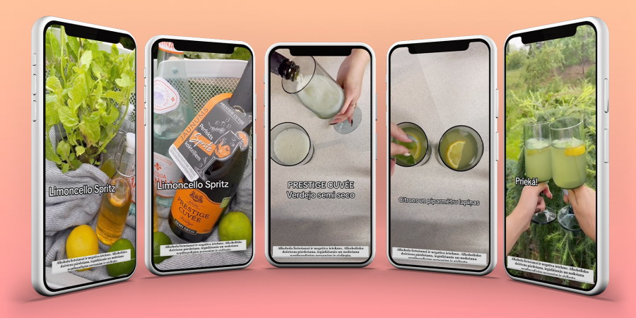Rīgas Šampanietis barter cooperation of TikTok influencers